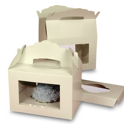 القابلة لإعادة التدوير CupCake الوجبات الجاهزة صناديق تغليف أغذية مخصصة بقعة الأشعة فوق البنفسجية