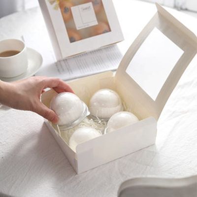 C2S Art Paper White Bakery Box Window فطيرة ملفوفة بشكل جميل