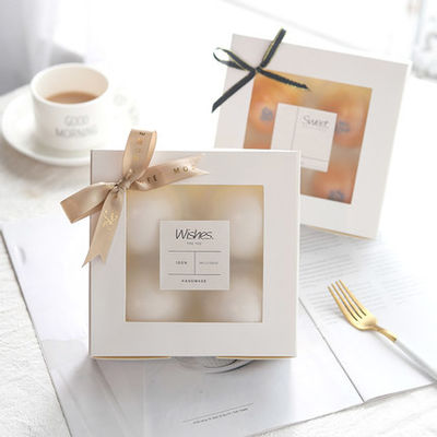 C2S Art Paper White Bakery Box Window فطيرة ملفوفة بشكل جميل