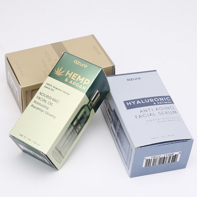 350gsm بطاقة فضية زجاجة عطر التعبئة والتغليف شعار صناديق مطبوعة CMYK