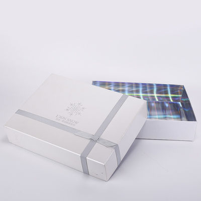 1100g صناديق تغليف الملابس باللون الرمادي 128gsm ورق أبيض فني